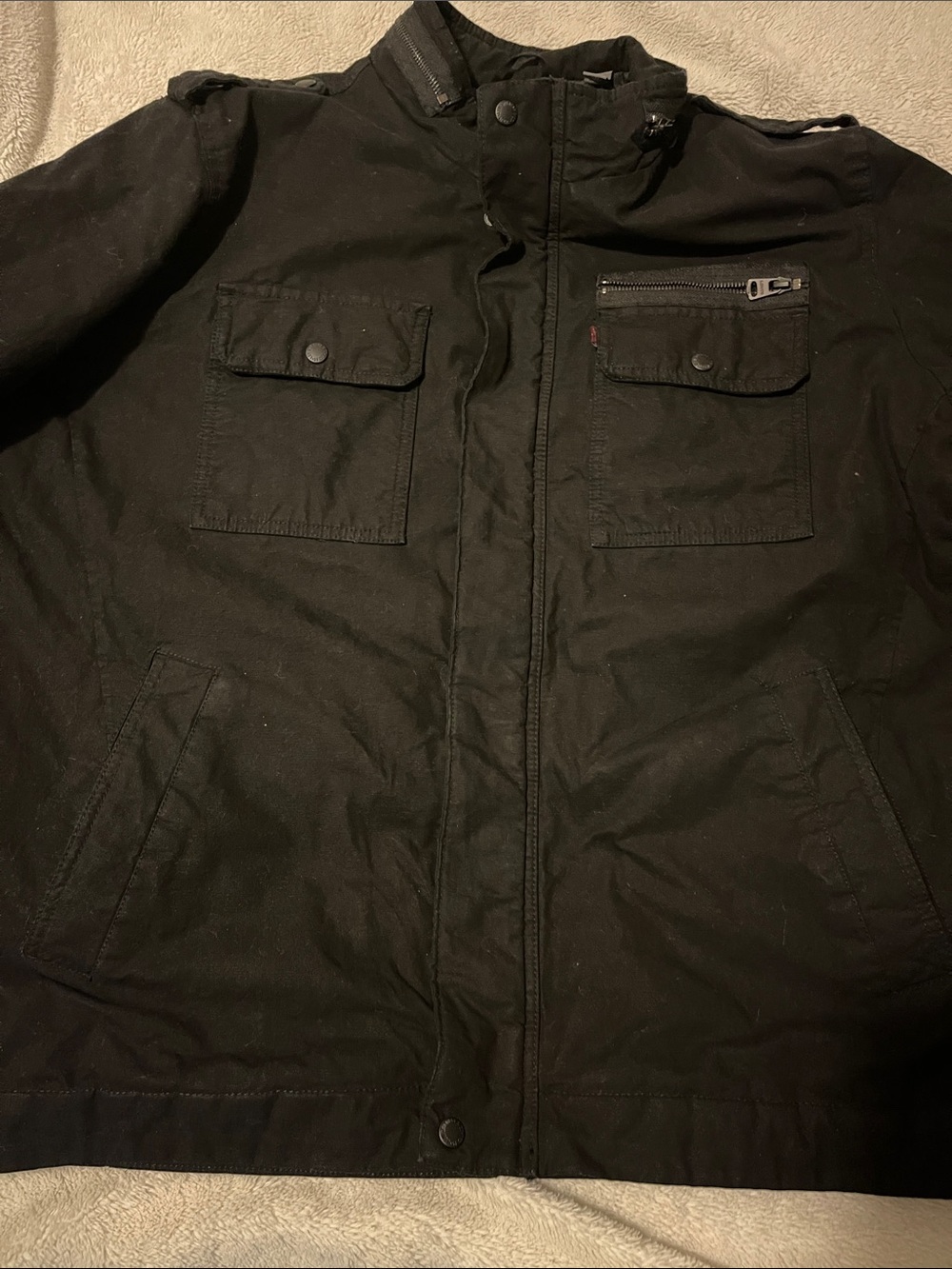 Levi's Black Military Field Jacket Men’s 2XL Black